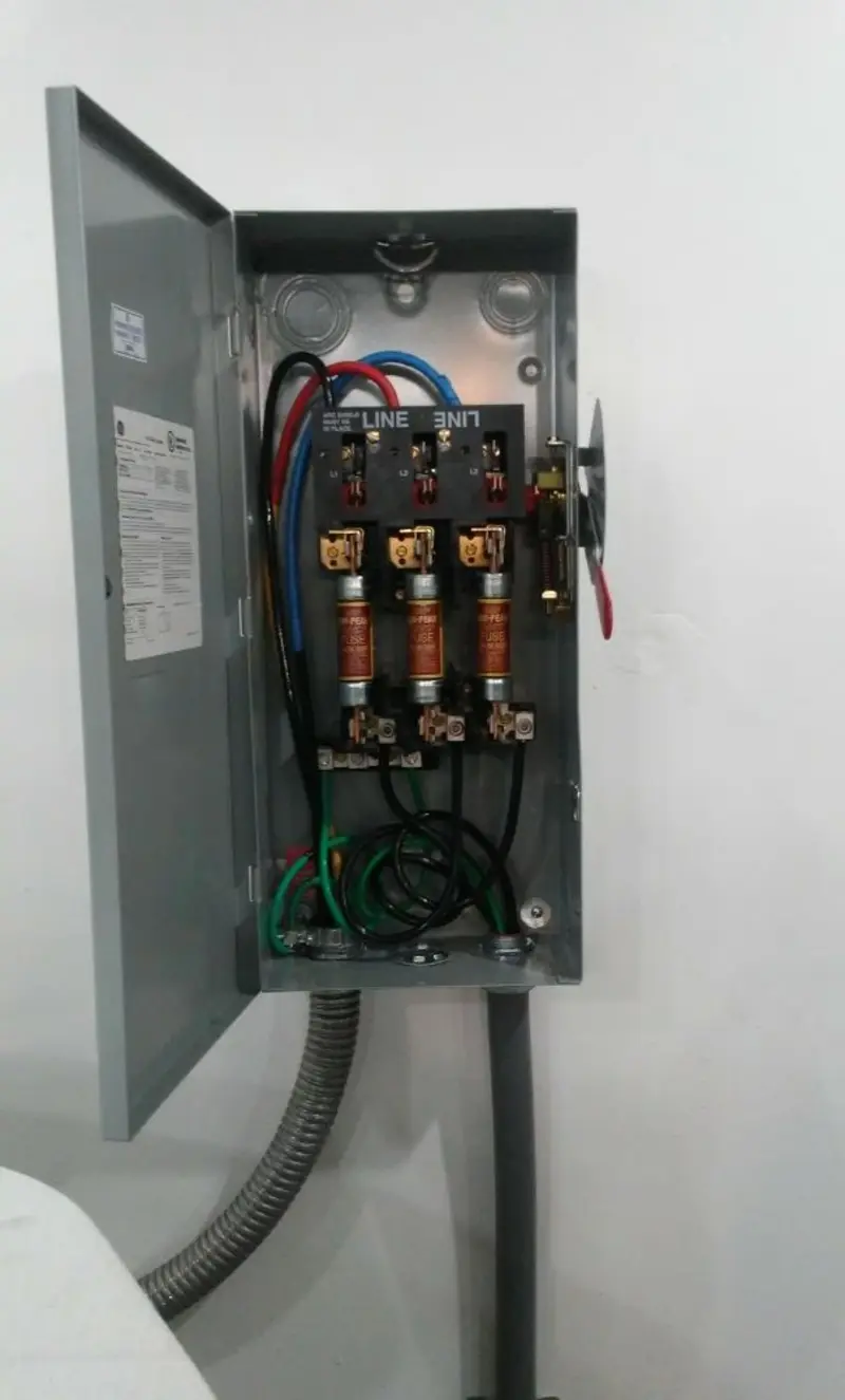 Three-phase disconnect switch installed for Electrical Wiring & Rewiring in Winton